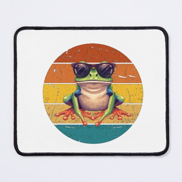 Item preview, Vintage Retro Frog with Sunglasses - Aesthetic Sunset Toad Art designed and sold by EchoPrint Co..