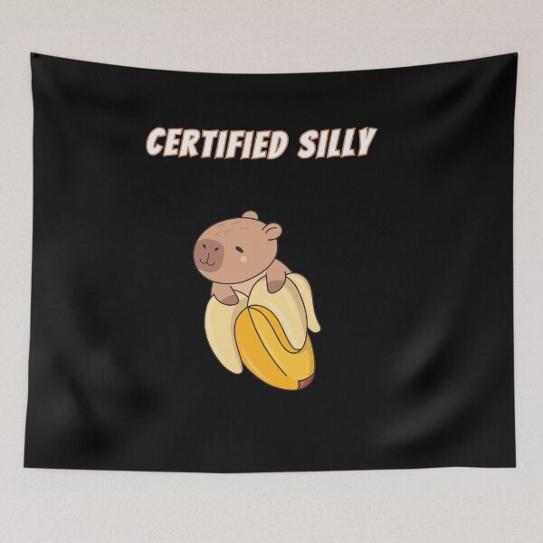Item preview, Certified Silly Capybara Banana Ride Kawaii Meme designed and sold by AnimalMemeHub.
