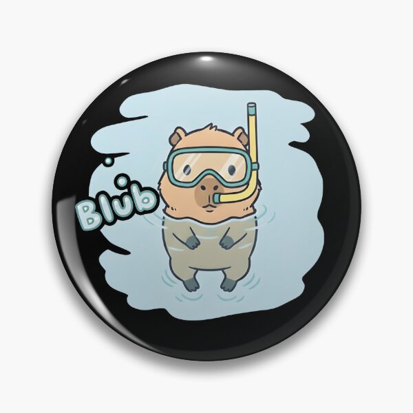 Item preview, Capybara snorkeling in the pool designed and sold by Aimiko.