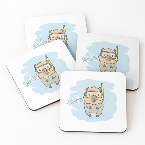 Item preview, Capybara snorkeling in the pool designed and sold by Aimiko.
