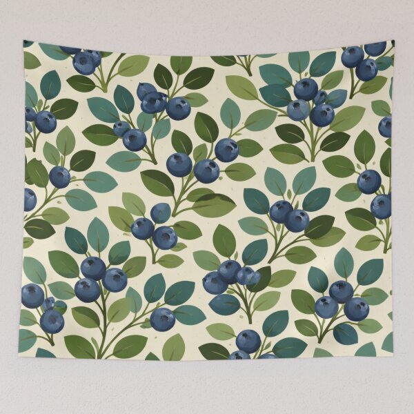 Item preview, Blueberry Forest Floor – Vintage Finnish Berry Pattern designed and sold by Planthem.
