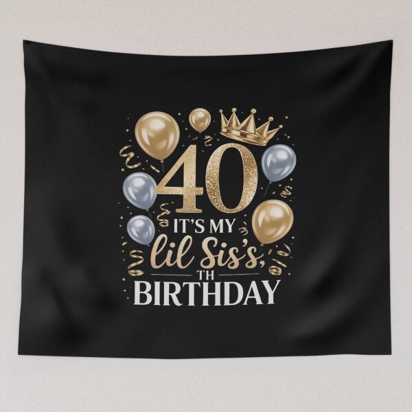 Item preview, It's My LIL SIS's 40th Birthday Happy Birthday 40 Years Old designed and sold by FadeOfThrone.