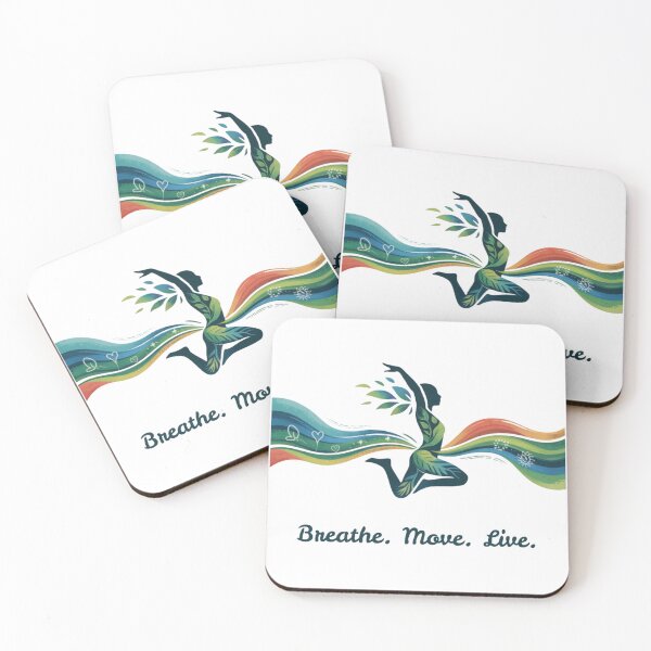 Item preview, Breathe Move Live – Mindful Movement Yoga & Wellness Art Design designed and sold by DevineCouture.