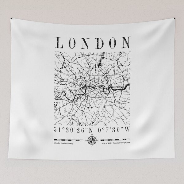 Item preview, London City Map England English Vintage Funny Cartography designed and sold by GrandeDuc.