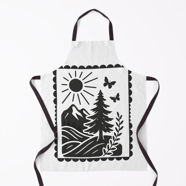 Item preview, Rustic Nature Cutout – Folk Art Mountain & Tree Design designed and sold by ArtfullyJua.