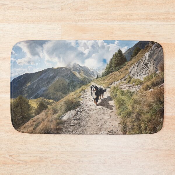Item preview, A Bernese Mountain Dog walking along an alpine trail, Dogs in Motion designed and sold by CDC40.