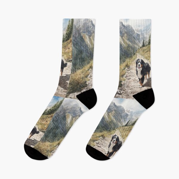 Item preview, A Bernese Mountain Dog walking along an alpine trail, Dogs in Motion designed and sold by CDC40.