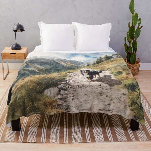 Item preview, A Bernese Mountain Dog walking along an alpine trail, Dogs in Motion designed and sold by CDC40.