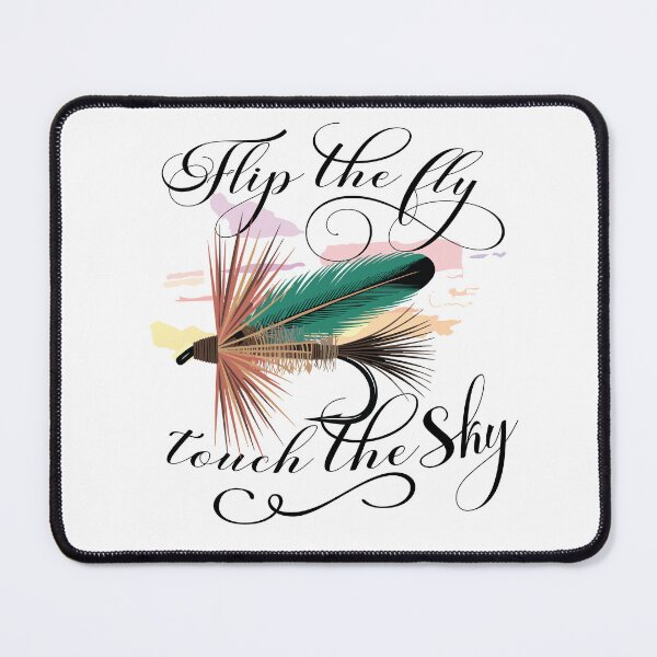 Item preview, "Flip the fly, touch the sky" Dry Trout Fly designed and sold by Art-Horizon.