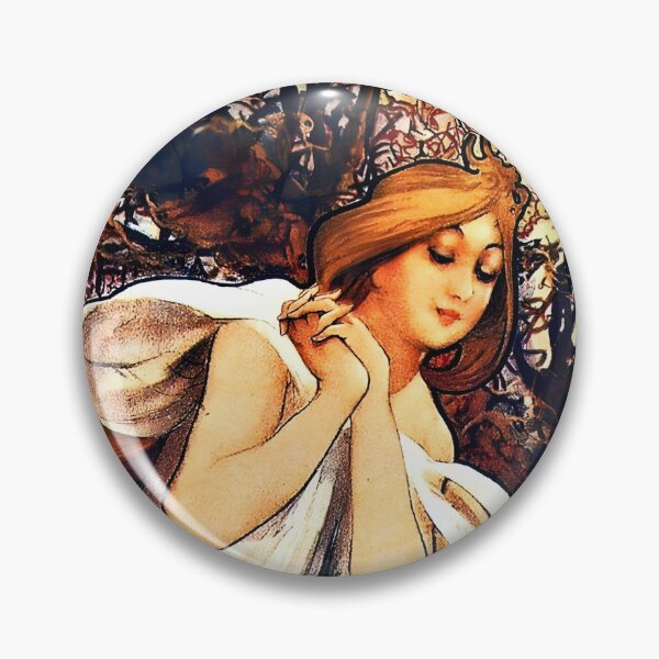 Artikelvorschau, Alphonse Mucha Frühlings-Jugendstil-Poster Vintage florale Belle-Époque-Frau-Illustration entworfen und verkauft von ArtDesignRemix.
