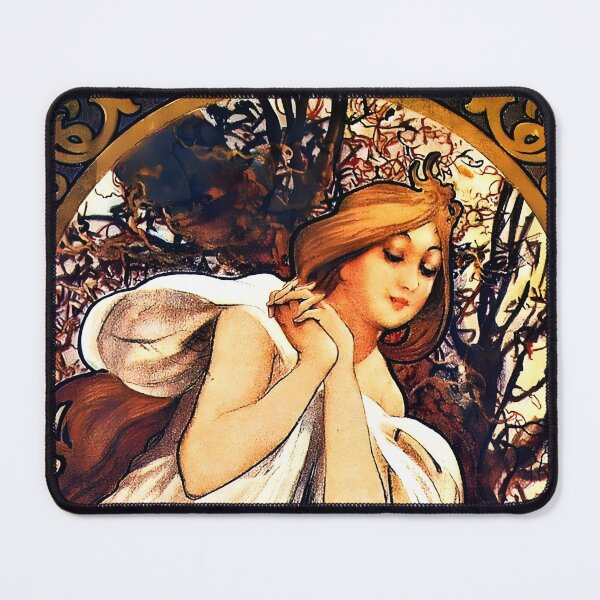 Item preview, Alphonse Mucha Spring Art Nouveau Poster Vintage Floral Belle Époque Woman Illustration designed and sold by ArtDesignRemix.