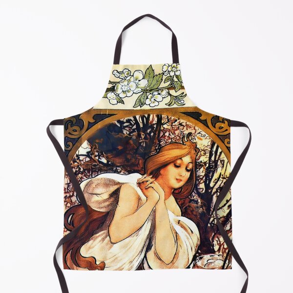 Item preview, Alphonse Mucha Spring Art Nouveau Poster Vintage Floral Belle Époque Woman Illustration designed and sold by ArtDesignRemix.