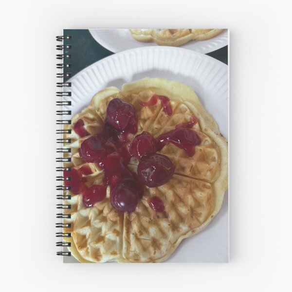 Item preview, Deutsch)  Waffel mit Kirschmarmelade – Winterlicher Genuss zur Weihnachtszeit  Title (English)  Waffle with Cherry Jam – A Cozy Christmas Treat Outdoors designed and sold by Yaroplanner.