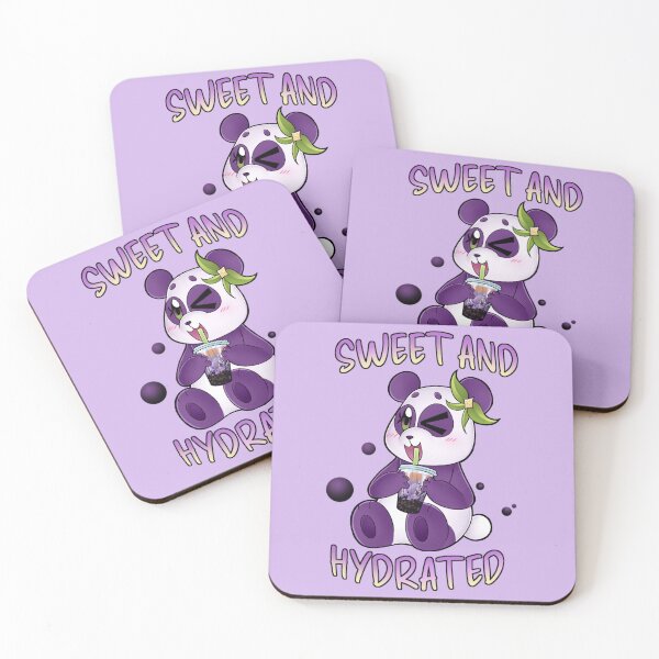 Item preview, Sweet and Hydrated Purple Panda Bubble Tea designed and sold by pinkbobabear.