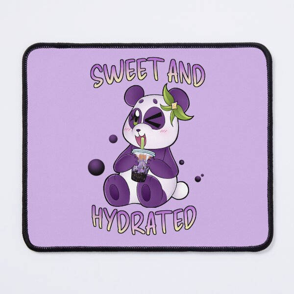 Item preview, Sweet and Hydrated Purple Panda Bubble Tea designed and sold by pinkbobabear.