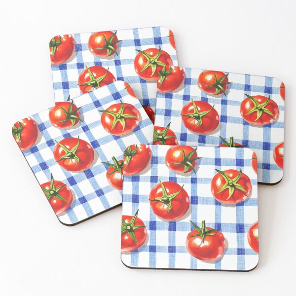 Item preview, Cute Summer Gingham Red Tomato Pattern Retro Style designed and sold by PG Illustration.