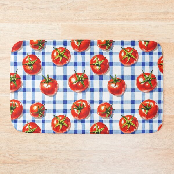 Item preview, Cute Summer Gingham Red Tomato Pattern Retro Style designed and sold by PG Illustration.