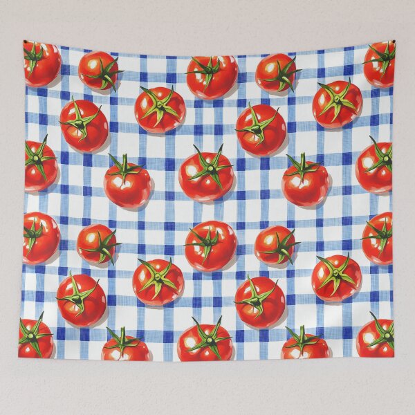 Item preview, Cute Summer Gingham Red Tomato Pattern Retro Style designed and sold by PG Illustration.