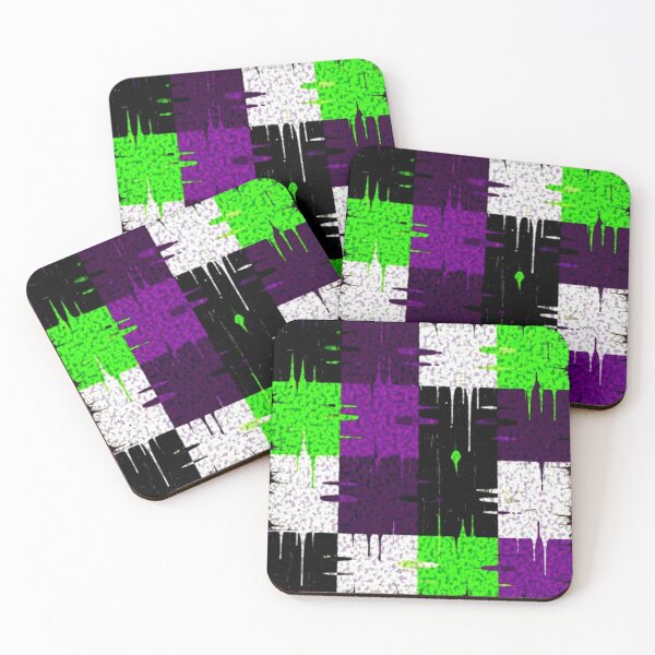Item preview, distressed squares dark turbulent colorful abstract design designed and sold by SmashingDeals.