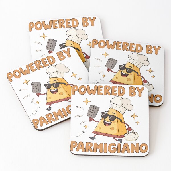 Item preview, Powered by Parmigiano – Funny Parmesan Cheese Cartoon Design designed and sold by VividOrganica.