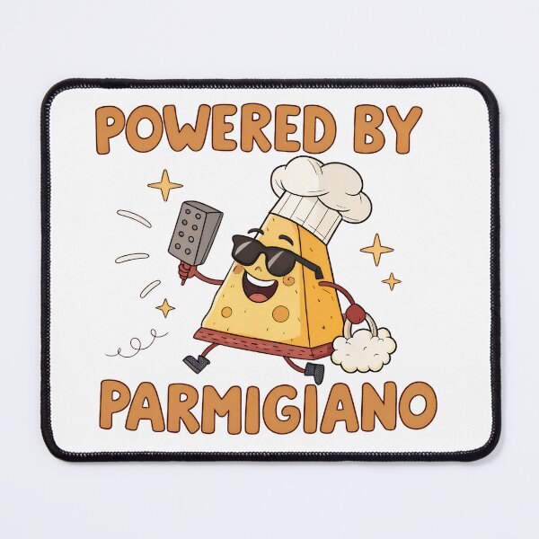 Item preview, Powered by Parmigiano – Funny Parmesan Cheese Cartoon Design designed and sold by VividOrganica.