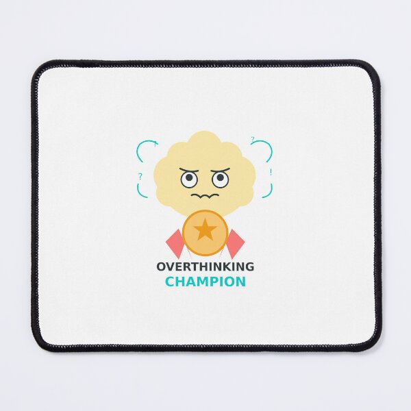 Item preview, Overthinking Champion Anxiety Award Funny Mental Health Humor Trophy designed and sold by MoodApproved.