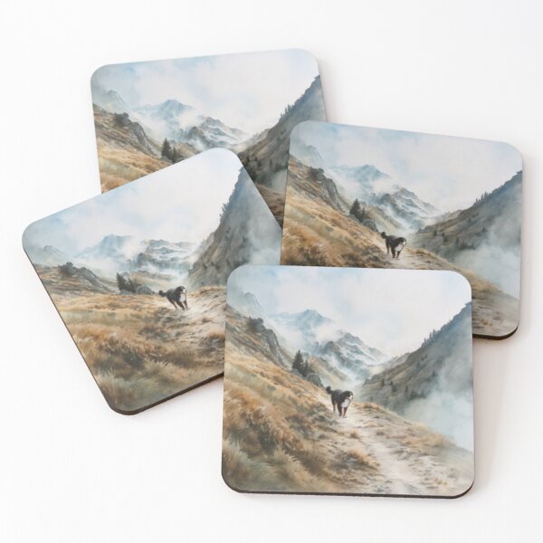 Item preview, A Bernese Mountain Dog walking along an alpine trail, Dogs in Motion designed and sold by CDC40.