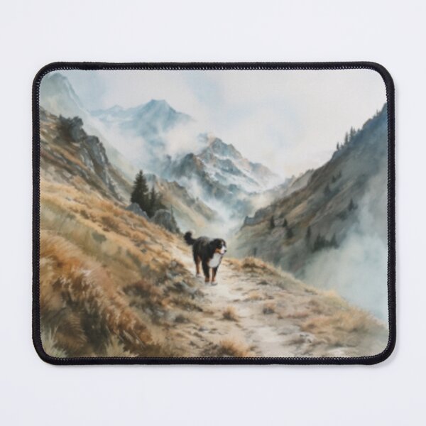 Item preview, A Bernese Mountain Dog walking along an alpine trail, Dogs in Motion designed and sold by CDC40.