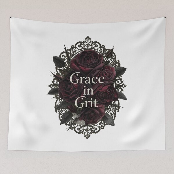 Item preview, Gothic Dark Rose Bouquet "Grace in Grit" Art Print, Vintage Victorian Style designed and sold by Tucker-Art.