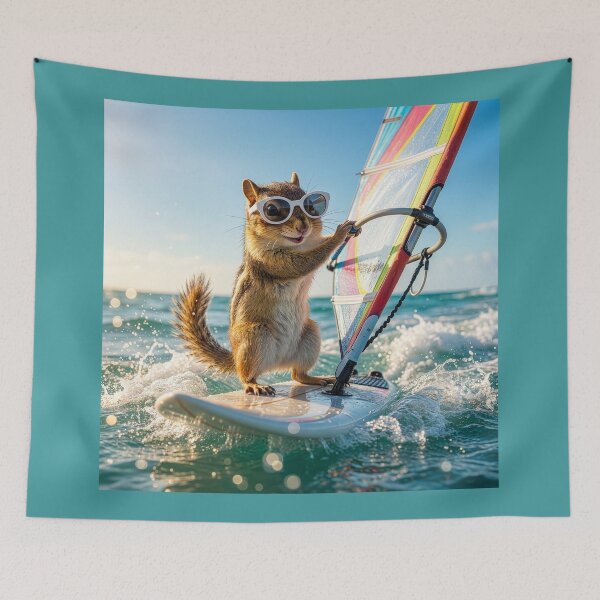 Artikelvorschau, Windsurfen Streifenhörnchen entworfen und verkauft von Tridentulus.