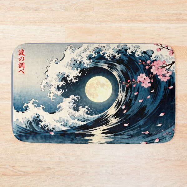 Item preview, Moonlit Wave: Sakura Dreams in Hokusai’s Vein designed and sold by MHD.