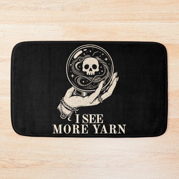 Item preview, I See More Yarn – Crochet Witch Crystal Ball Skull designed and sold by Text2tee.