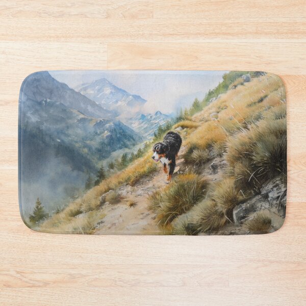 Item preview, A Bernese Mountain Dog walking along an alpine trail, Dogs in Motion designed and sold by CDC40.