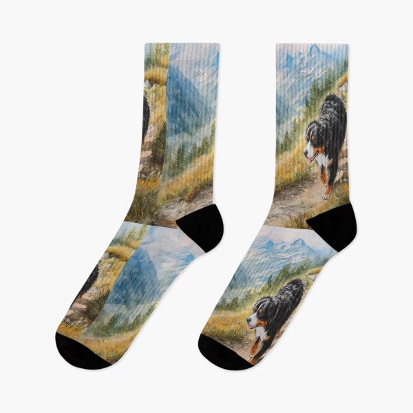 Item preview, A Bernese Mountain Dog walking along an alpine trail, Dogs in Motion designed and sold by CDC40.