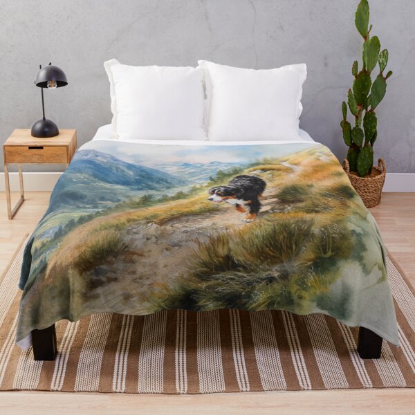 Item preview, A Bernese Mountain Dog walking along an alpine trail, Dogs in Motion designed and sold by CDC40.