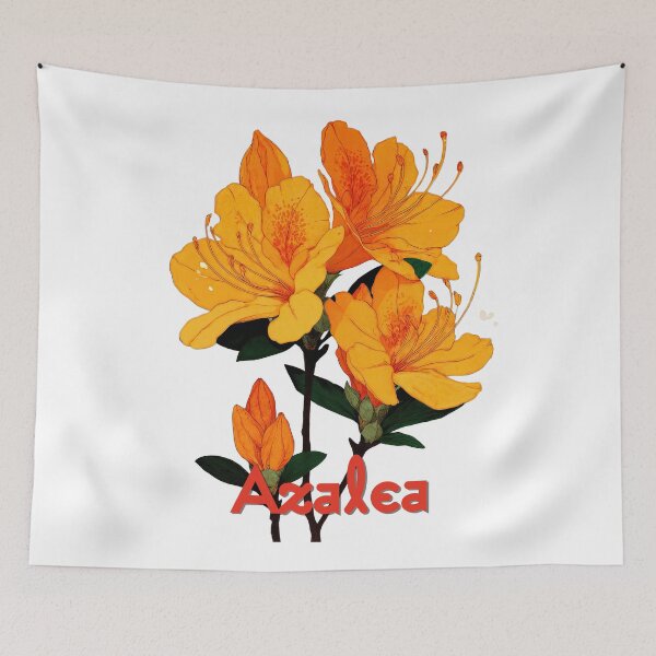 Item preview, Azalea Blaze: Botanical Elegance in Fiery Bloom designed and sold by ForeverPrintsOK.