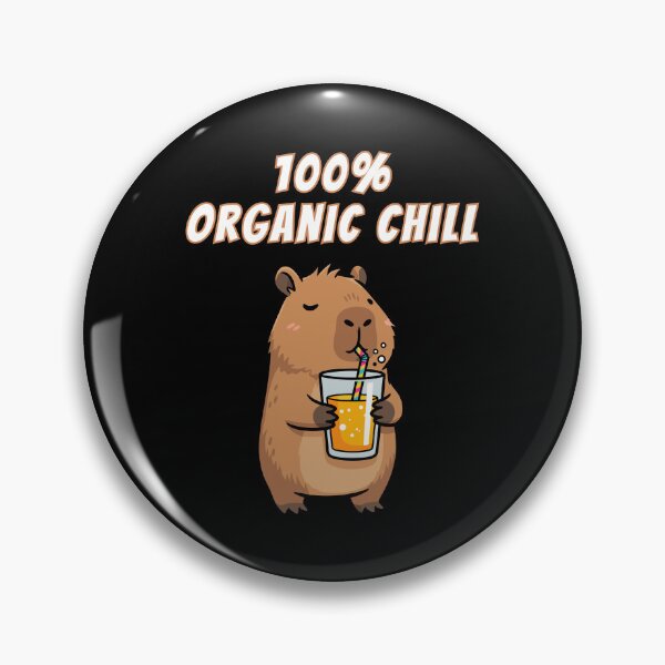 Item preview, 100% Organic Chill Capybara Juice Kawaii Meme designed and sold by AnimalMemeHub.