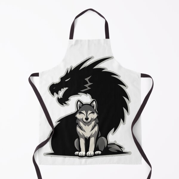 Item preview, Silent Wolf with Dragon Shadow, Inner Strength and Hidden Power Symbolism designed and sold by Ach&Koor.