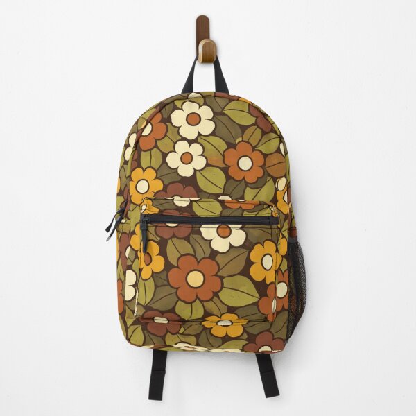 Item preview, Brown & Mustard Retro Floral – 70s Finnish Pattern designed and sold by Planthem.
