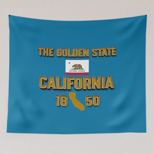 Item preview, California Golden State: Flag, Outline, 1850 Statehood Date designed and sold by QuoteCanvas.TH.