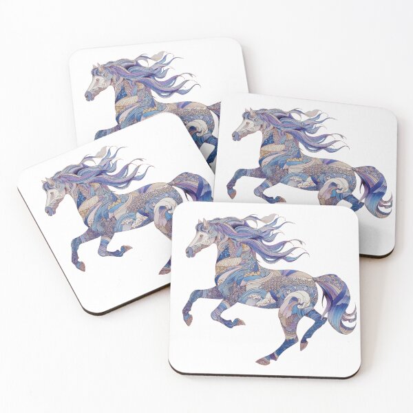 Item preview, Blue pattern horse designed and sold by MendaciousMina.