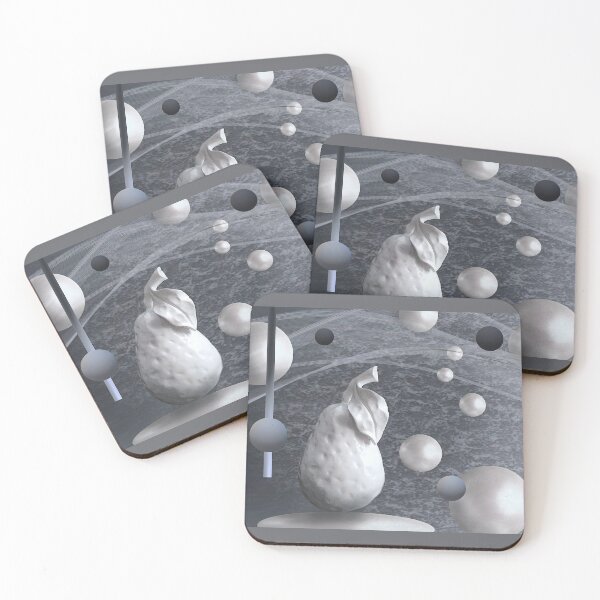 Item preview, Modern Geometrical Pattern- Pearlized Pear with Circles in Grey designed and sold by ABG Inspirational Art.
