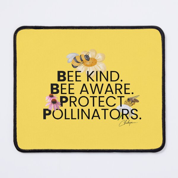 Item preview, Bee Kind. Bee Aware. Protect Pollinators. designed and sold by Whiskered Garden Studio.