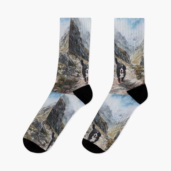 Item preview, A Bernese Mountain Dog walking along an alpine trail, Dogs in Motion designed and sold by CDC40.