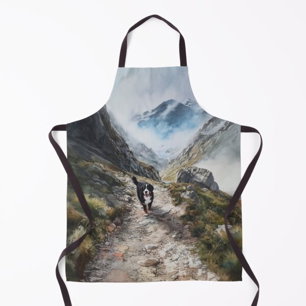 Item preview, A Bernese Mountain Dog walking along an alpine trail, Dogs in Motion designed and sold by CDC40.