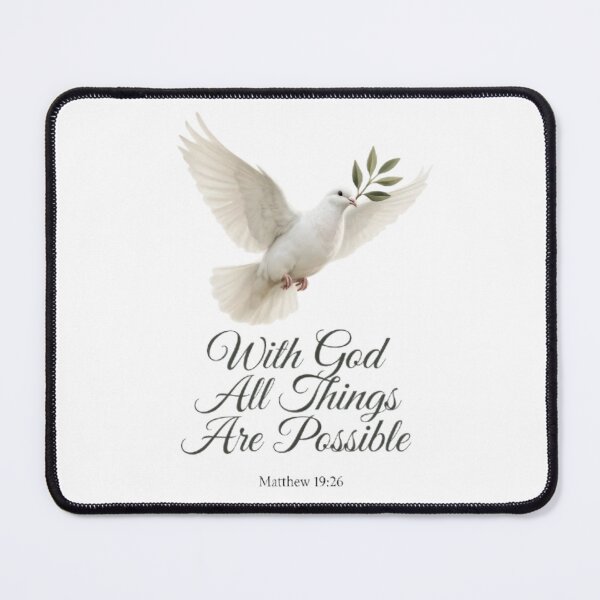 Item preview, With God All Things Are Possible Christian Design, Matthew 19:26 designed and sold by MyTshirtArt.