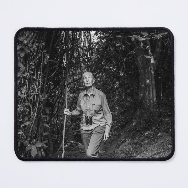 Item preview, Jane Goodall Black and White Portrait designed and sold by PopCultureArtShop.