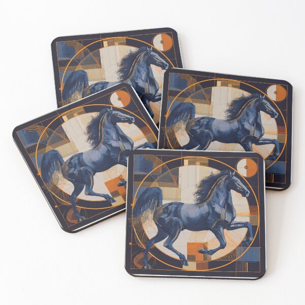Item preview, Classic blue and orange horse designed and sold by MendaciousMina.