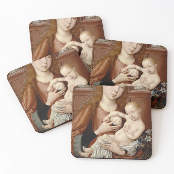 Item preview, The Nursing Madonna – Goossen van der Weyden Northern Renaissance Masterpiece designed and sold by Art Outlaws.