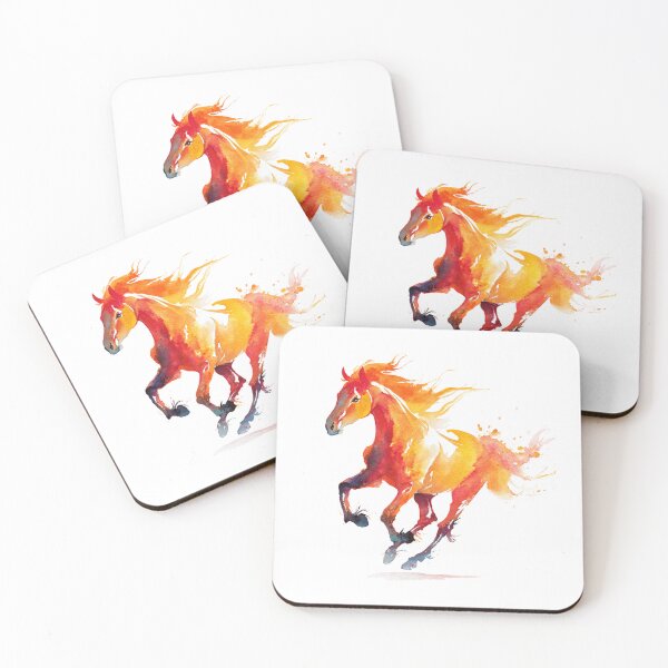 Item preview, Watercolor flame horse designed and sold by MendaciousMina.